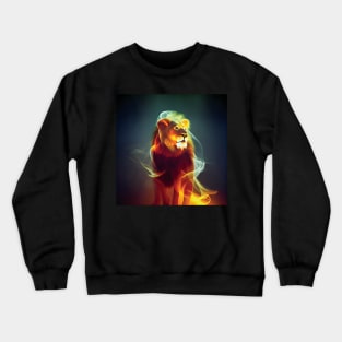 Majestic Lion with glowing aura Crewneck Sweatshirt